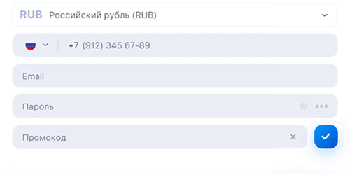 Ввод промокода