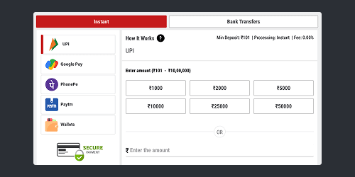 Top up your account Fund your account